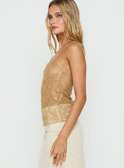 Golden Hour Cami Top Gold
